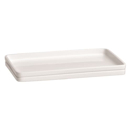Kraftware Malibu Collection Resin Amenity Tray, Bright White